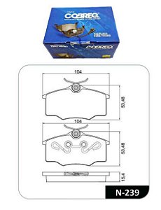 Jogo Pastilha Freio Dianteiro - Corsa 1.0/1.4/1.6 8v 1994 a 2003