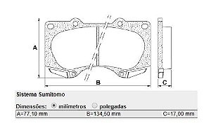 Jogo Pastilha Freio Dianteiro - Land Cruiser Prado 3.0 8v 2003 a 2009