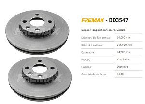 Par Disco Freio Dianteiro - Sonic 1.6 16v 2012 a 09/2014