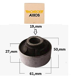 Bucha Bandeja Dianteira P/Traseira - FIT 1.4 8v - 1.5 16v 2003 a 2008
