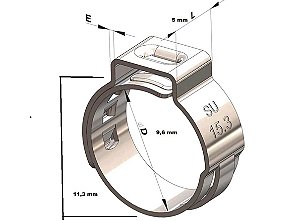 Abraçadeira Radial Injeção - 9,6 x 11,3mm