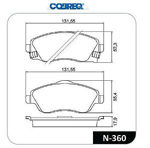 Jogo Pastilha Freio Dianteiro - Corsa Novo 1.4 8v 2008 a 2012