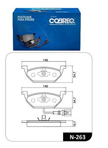 Jogo Pastilha Freio Dianteiro - Golf 1.6/2.0 8v 2002 a 2011