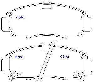Jogo Pastilha Freio Dianteiro - Odyssey 2.4 1998 a 2010