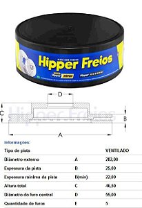 Par Disco Freio Dianteiro - Corolla 2.0 16v após 2019...