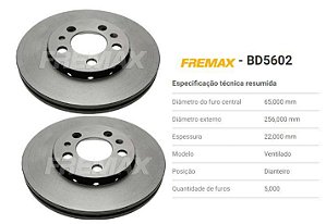 Par Disco Freio Dianteiro - Spacefox 1.6 8v após 2005...