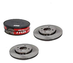 Par Disco Freio Dianteiro - Gol G5 1.0/1.6 8v 2008 a 2012 - Ventilado Aro 14*