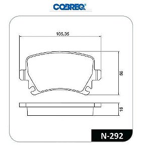 Jogo Pastilha Freio Traseiro - Audi A6 2.0 16v 2004 a 2011