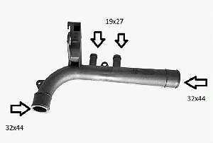 Tubo Dagua Refrigeração Motor - Corsa / Classic 1.0/1.4/1.6 8v após 1994...