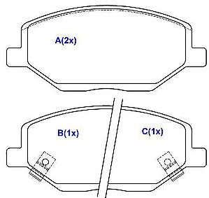 Jogo Pastilha Freio Dianteiro - Cobalt 1.4/1.8 8v - LT / LTZ / Elite 2017 a 2020