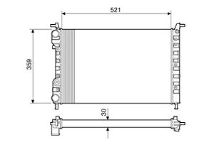 Radiador Agua - Fiorino 1.0/1.3 8v 2001 a 2013