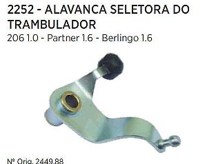 Alavanca Seletora Trambulador Câmbio Parcial - 206 1.0