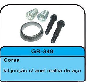 Kit Anel/Gaxeta Escapamento - C/Mola + Parafuso - Corsa