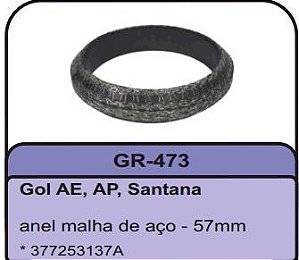 Anel/Gaxeta Escapamento - 57mm - Santana