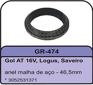 Anel/Gaxeta Escapamento - 46,5mm - Gol 1.0 16v