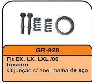 Kit Anel/Gaxeta Escapamento Traseira - C/Mola + Parafuso - FIT até 2006