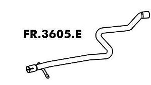 Tubo Escapamento Intermediário - Fiesta Sedan 1.0 8v 04/2002 a 2005 - S/Abafador - 41,27mm