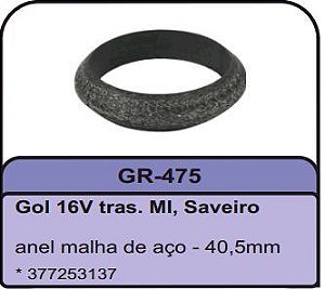Anel Gaxeta Escapamento - 40,5mm Gol 1.0 16v - Mi Traseiro