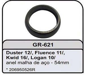 Anel Gaxeta Escapamento - 54mm Duster 1.6 16v após 2012...