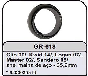 Anel Gaxeta Escapamento - 35,2mm Kwid 1.0 12v após 2014...