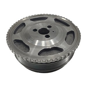Polia Virabrequim Motor - Uno 1.0 8v Fire 2002 a 2004- Com Ar Condicionado e Direção Hidraulica*
