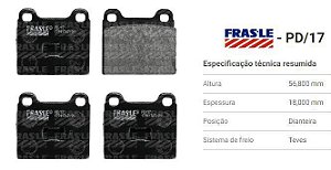 Jogo Pastilha Freio Dianteiro - Parati 1.6 8v 1982 a 1993