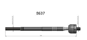 Barra Axial Direção Jac J6 2.0 16v 2011 a 2018