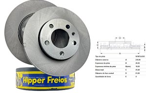 Par Disco Freio Dianteiro Clio 1.0 8v 1996 a 2008