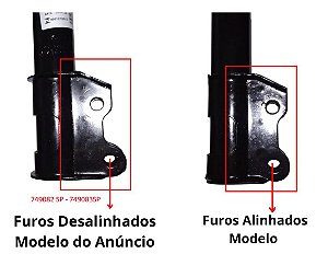 2 Amortecedor Dianteiro Furo Desalinhado Mobi Fire 1.0 6v/8v Fire 2016 a 2020