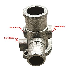 Flange Entrada Dágua ao Cabeçote Voyage 1.5/1.6 8v - Carb.Weber 1985 a 1988