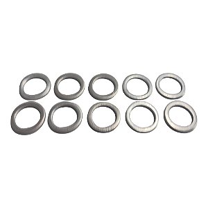 10 Anel Vedação Bujão Carter Óleo Motor Universal - 12x16mm Aluminio