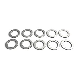 10 Anel Vedação Bujão Carter Óleo Motor Universal - 14x20mm Aluminio