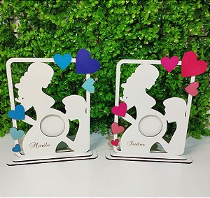Porta Retrato Gestante com foto da ultrassom