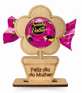 Dia das Mulheres -Porta Bombom vasinho de flor