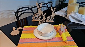Pascoa - Conjunto mesa postas em mdf cru 3mm