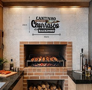 Cantinho do Churrasco com nome personalizado