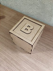 Cubos Letras em MDF cru 3mm