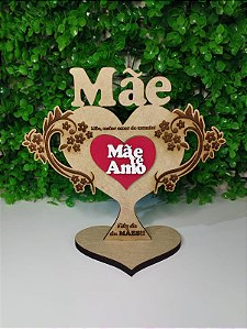 Dia das Mães - Troféu decorativo em mdf cru