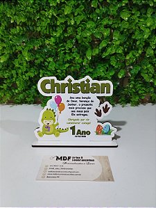 Centro de Mesa Baby Dino Personalizado uv digital