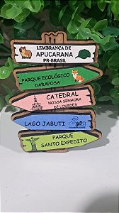 Imã de geladeira lembrancinha plaquinhas indicativas