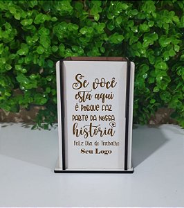 Dia do Trabalho  - Porta Canetas em mdf branco