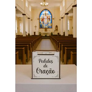 Cofre Urna Pedidos de Oração tamanho 12x12x12xm