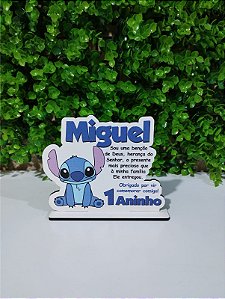 Centro de Mesa Stitch Azul