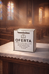 Cofre Urna de Oferta tamanho 12x12x12xm