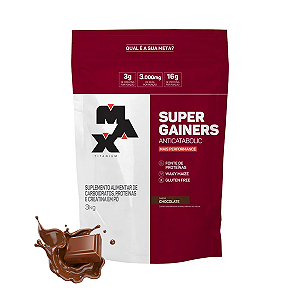 Hipercalórico SUPER GAINERS 3kg - CHOCOLATE - Max Titanium