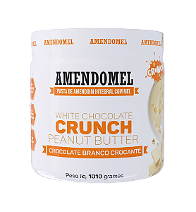 Pasta de Amendoim Chocolate Branco Crocante 1kg - Amendomel