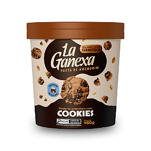 Pasta de Amendoim Cookies Cream 450g - La Ganexa
