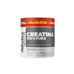 Creatina 300g 100% Pura - Atlhetica Nutrition