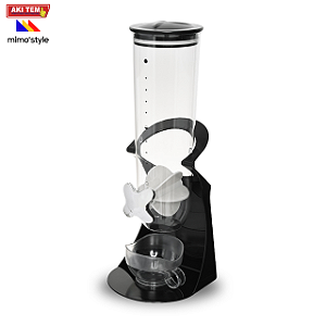 Dispenser Para Cereais e Grãos Redondo MIMO Style - Preto
