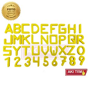 Kit Educativo com 36 Letras e Números Encaixáveis - Tritec